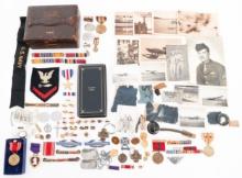 WWII US ARMED FORCES INSIGNIA & PHOTOGRAPHS