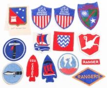 WWII US ARMY CORPS & BATTALION PATCHES