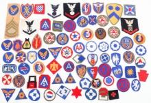 WWII US ARMED FORCES RATING & DIVISION PATCHES