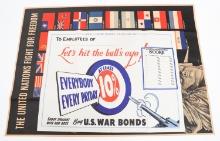 WWII US WAR SAVINGS BOND & UN HOMEFRONT POSTERS