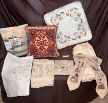 Decorative Needlework Pillows & Fabric