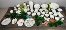 Lot of Vintage White Milk Glass, Westmoreland Glass and More!