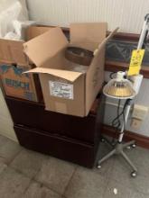 Lamp, Lamps Shades, File Cabinet