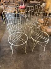 (4) Vintage Metal Outdoor Patio Chairs