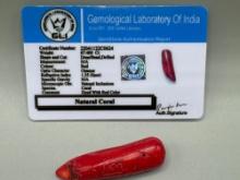 Certified Natural Coral 67.400 CTS