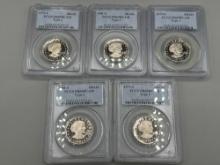 1979s & 1981s Graded Susan B Anthony Dollars (5)