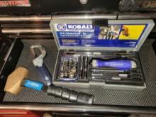 Kobalt 33pc ratchet driver set hack saw and sledge