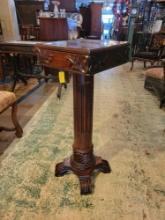 Antique column base fern/lamp table