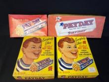 4 Vintage PayDay Candy Bar Boxes