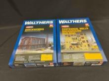 2 Walthers Cornerstone Sealed Unbuilt Miniature building sets