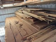 Large Lot of Rough Sawn Lumber in loft.