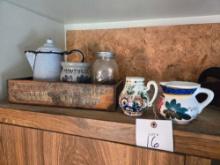 Spice Crate, Coffee Pot, Jar, Pottery