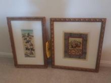 2 Persian Framed Paintings - The Hunt & Polo