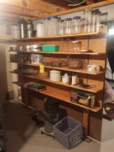 Shelving Contents - Glassware, Kitchenware, Baking Items, Vacuum, & more
