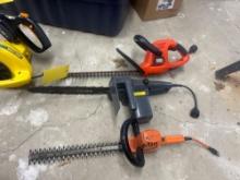 (2) Black & Decker Electric Hedge Trimmers/Craftsman Electric Chainsaw
