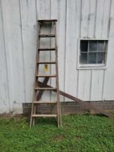 Wood step ladder and mailbox post