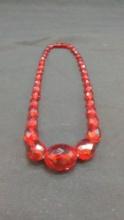 Vintage Red Bakelite Beaded necklace