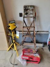 Work lights, emergency ladder, driveway magnet and ladder