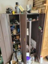 Metal 2 door cabinet with loads of hardware