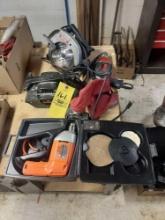 Craftsman Circular Saw, Belt Sander, Skil Drill, and Black & Decker Drill