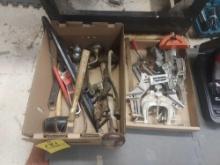 2 Boxes of Tools - Wrenches, Clamps, Hammers, Drivers, & more