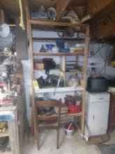 Shelf Contents - Craftsman Belt Sander, Craftsman Palm Sander, Sandpaper Assortment, & more