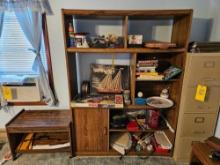 Stand, Entertainment Center, & Contents - Small Decor, Games, Books, & more