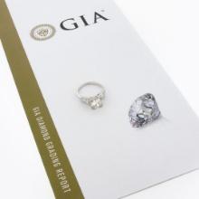 Vintage Platinum 1.67 ctw GIA European Diamond w/ Marquise Accents Engagement Ri