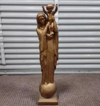 Large Ceramic Mary And Jesus Garden Statue
