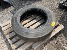 (1) Goodyear G661 HAS 245/75R22.5 commercial truck tires USED Virgin Tread Surplus Take Off