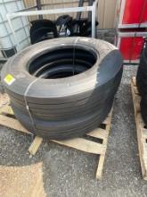 (2) Goodyear 265/75 R 22.5 commercial truck tires USED Virgin Tread Surplus Take Off