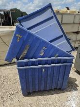 Pallet of 3 Blue Totes