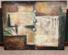 Contemporary Modern Abstract Painting Signed Lower Right