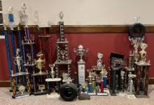 Huge Lot Of Racing Trophies