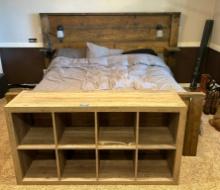 King Size Bed & 8 Hole Cubbie Cabinet
