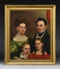 UNSIGNED EARLY 19TH CENTURY FAMILY PORTRAIT OF