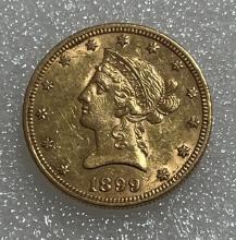 1899 Gold Eagle $10 Liberty Head AU/BU