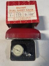 Starrett Dial Sheet Gage Range 0-150" 170 In Case