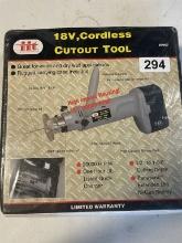Iit 18v Cordless Cutout Tool 1/2" To 1- 3/8" Cutting Depth