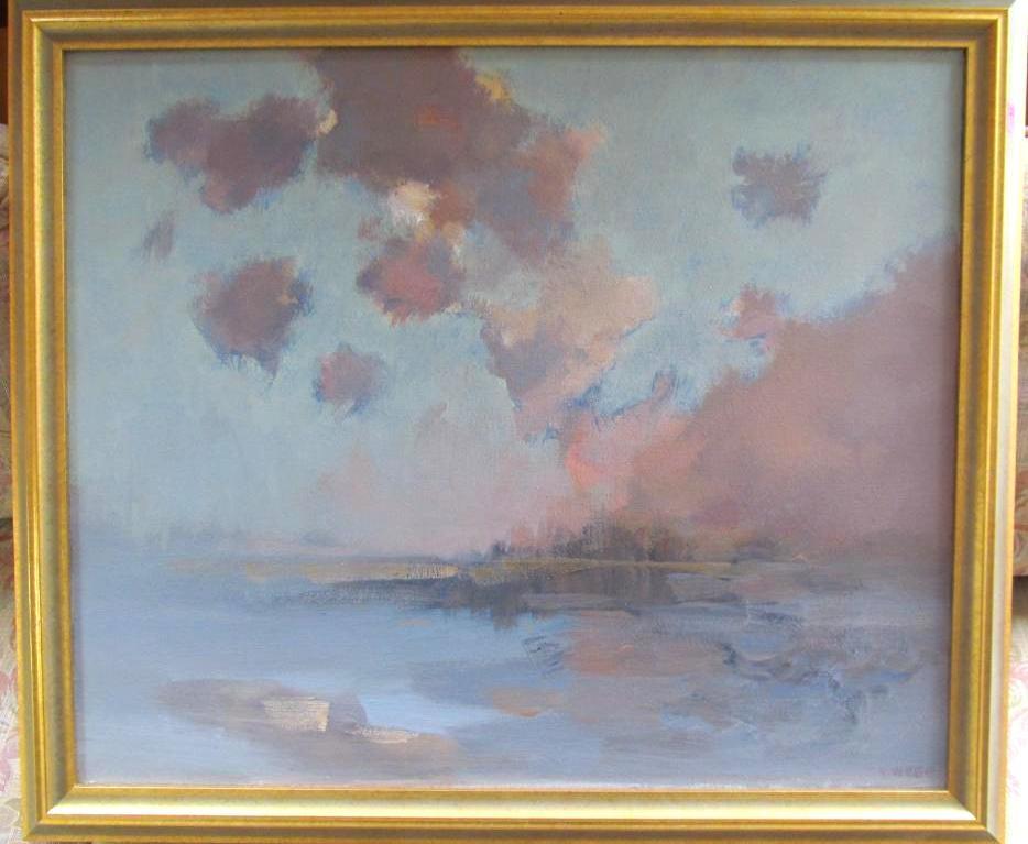 Virginia Webb "Sunset Mist" Oil on Canvas