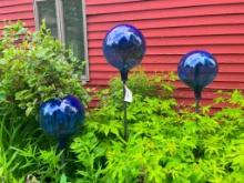 (3) Blown Glass Decorative Balls