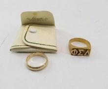 (2) 14k Gold Rings