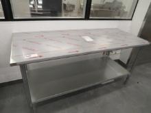 NEW BOOS 6FT STAINLESS STEEL TABLE 30-INCH DEEP