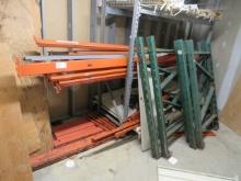 MISC PALLET RACKING BEAMS, UPRIGHTS - ONE LOT