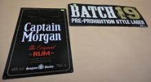 Captain Morgan & Batch 19 Lager Metal Signs