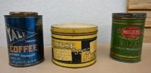 Yale & Matchless Antique Coffee Tins