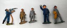Five Antique Lead Figurines