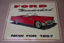 Ford 1957 Thunderbird Embossed Metal Sign