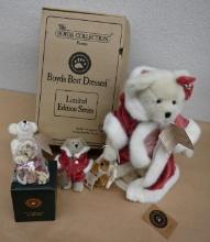 Boyd's Best Dressed Series 14" Bear (Genevieve Frost berry) with Box
